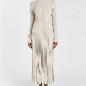Dissh long sleeve ribbed midi dress